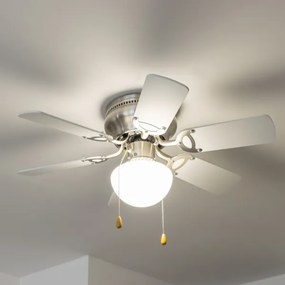 ZEVENTI - Mennyezeti ventilátor GALDANA 1xE27/60W/230V szürke/fehér