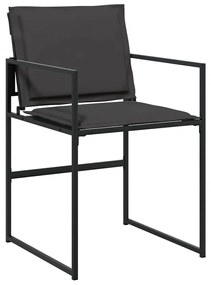 Kert étkező szett 5 pcs Fekete 160 x 80 x 73 cm