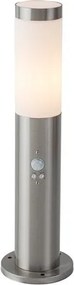RÁBALUX 8267 INOX TORCH Mozgásérzékelős Állólámpa Szatin Króm E27 IP44