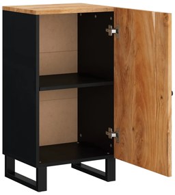 tömör akácfa tálalószekrény ajtóval 40x31x75 cm