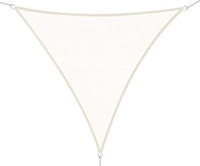 Outsunny Krém színű Vitorla Napernyő Háromszög Pamut Anyag Kert, Strand, Kemping Árnyékoló Vitorla (változatos színekben és méretekben), 6x6x6 méteres