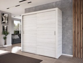 Luxara Tolóajtós Gardrób (Hófehér kőris) modern
