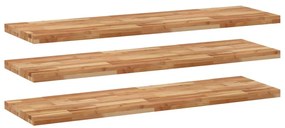 3 db olajbevonatú tömör akácfa függőpolc 160 x 40 x 4 cm