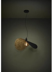 Eglo 390429 - Csillár zsinóron SACEDA 1xE27/40W/230V 80 cm fekete/arany