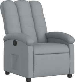 vidaXL világosszürke szövet dönthető fotel