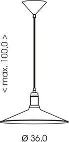 Brilagi - FORGE kábeles függeszték 1xE27/60W/230V, átm. 36 cm, barna