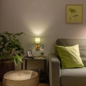 Brilagi - LED Fali lámpa NUBILA WOOD 1xE27/25W/230V + LED/3W tölgy/zöld
