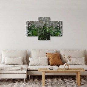 Kép - Betonfal növényekkel (90x60 cm)