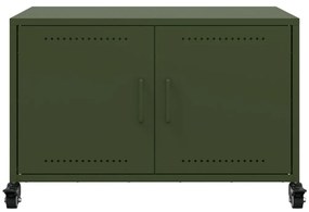 olívazöld acél TV-szekrény 68 x 39 x 43,5 cm