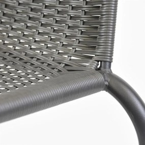 Kerti bisztrószék egymásba rakható szürke