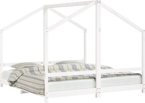 vidaXL fehér tömör fenyőfa gyerekágykeret 2 x (90 x 190) cm