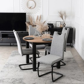 Szánkótalpal Étkezőszék Szürke/Fekete Színben. LOPEZ