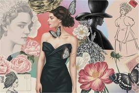 Fotótapéta Flizelin az Otthon szobájába 3D Virágok és portrék 104x70 Ragasztó