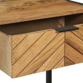 Konzol Asztal 90x35x75 cm Szilárd Fa Akác