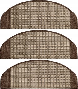 Lépcsővédő Lapos Szövésű Zsinóros Szőnyeg Barna Láb 64x24