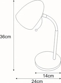 KAJA K-MT-200 BIAŁY KAJTEK Fehér Színű Asztali Lámpa 1xE27 15W IP20