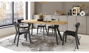 Bővíthető étkezőasztal ARTUR artisan tölgy/fekete