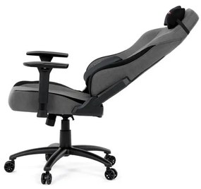 Gamer szék hintamechanikával, szürke szövetkárpittal. KA-F12 GREY2