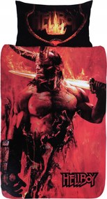 Piros, kétoldalas Hellboy Ágyneműhuzat párna Fiatalos Szett 135x200 cm