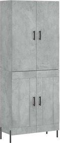 vidaXL betonszürke szerelt fa magasszekrény 69,5 x 34 x 180 cm