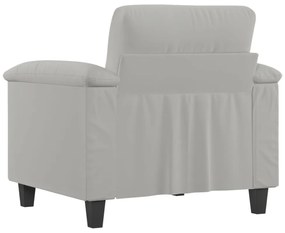 világosszürke mikroszálas szövet kanapéfotel 60 cm