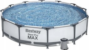 Bestway medence szerkezettel 3,66 x 0,76 m világos szürke patronos szűrőbetéttel