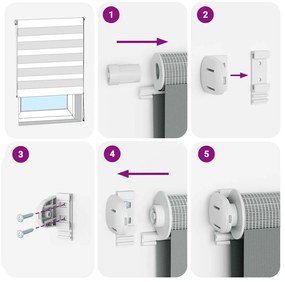 zebrafüggönnyel fekete szövetszélesség 55,9 cm poliészter