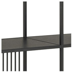 Fekete könyvespolc 120x185x35 cm Strington – Actona