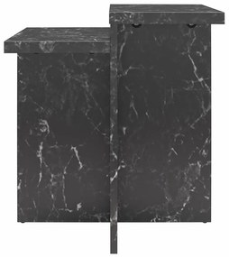 Fekete dohányzóasztal márvány dekorral 56x56 cm Brielle – CosmoLiving by Cosmopolitan
