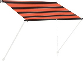 vidaXL narancssárga és barna feltekerhető napellenző 100 x 150 cm