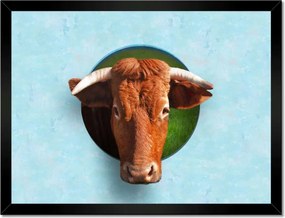 Poszter keretben 40x30 Szarvas tekintet Kék