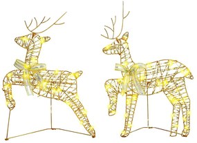 LED rénszarvasok 180 LED-del 6 pcs Arany PET