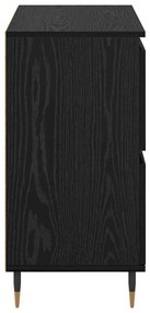 Oldalszekrények 3 pcs Musta tammi 180 x 35 x 70 cm Faanyag