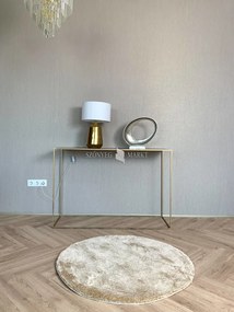 Vajpuha kerek shaggy sebano Bézs (Beige) 100x100