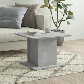 Betonszürke szerelt fa dohányzóasztal 55,5x55,5x40 cm