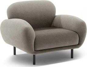 Szürke buklé fotel Poppy – Micadoni