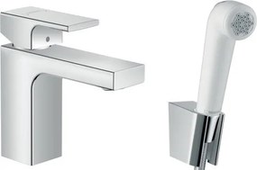 Hansgrohe Vernis Shape, mosdócsaptelep 100 kézi zuhannyal Bidette, króm, 71216000