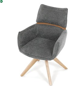 Szürke szövet étkezőszék – kényelmes kárpitozott szék DCH-D1348 GREY2