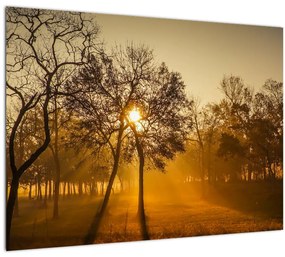 Napkelte kép (üvegen) (70x50 cm)