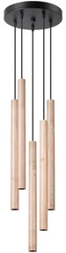 Sollux SL.1270 - Csillár zsinóron PASTELO 5xG9/8W/230V fa