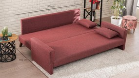 3 személyes kanapéágy Bella Sofa  - Bordó