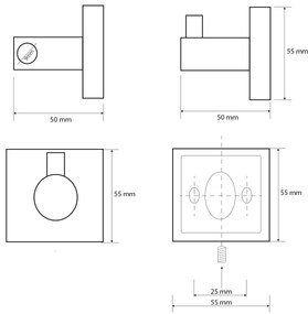 SAPHO XQ203 X-Square kampó, ezüst