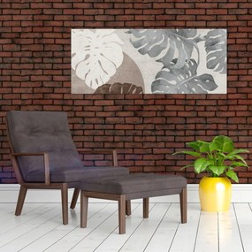 Kép - Design levelekkel (120x50 cm)