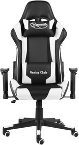vidaXL fehér PVC forgó gamer szék