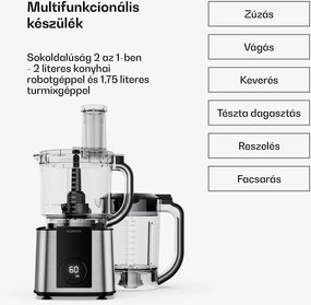 Klarstein Verosteel konyhai robotgép turmixgéppel | dagasztás, habverés, facsarás | 1200 W | 2 l /1,75 l
