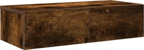 vidaXL Falipolc fiókokkal füstölt tölgy 60x26,5x15 cm műszaki fa