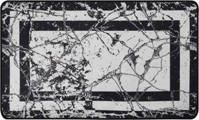 Marmor fekete fürdőszobai szőnyeg 70 × 120 cm