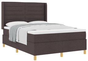 Boxspringágy Matraceval Sötétbarna 140x190 cm Szövet