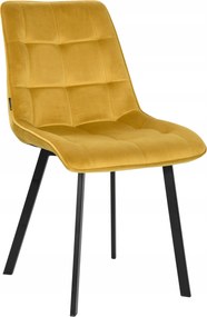 Velúr curry kárpitozott szék nappaliba, étkezőbe és konyhába Toulouse
