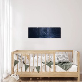 Égbolt tele csillagokkal képe (órával) (90x30 cm)